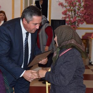 Руководство села поздравило старшее поколение и пенсионеров организовав праздничный приём