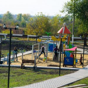 Олег Гаризан ознакомил руководство TİKA в Молдове с ходом строительных работ центрального парка в Копчаке