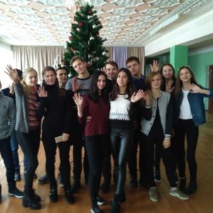 Молодежь из Белоруссии находившаяся в Копчаке с туристическим визитом поздравила жителей Копчака с Новым Годом