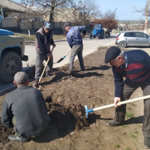 19 марта примэрия c.Копчак приступила к благоустройству улицы Родака