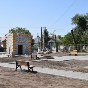 Завершающий этап строительства бювета