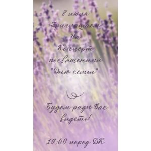 Концерт посвященный «Дню семьи»