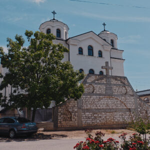 Отделка фасада нового храма