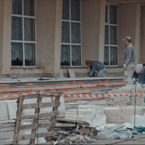 Реставрация ступеней перед Домом Культуры